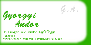 gyorgyi andor business card